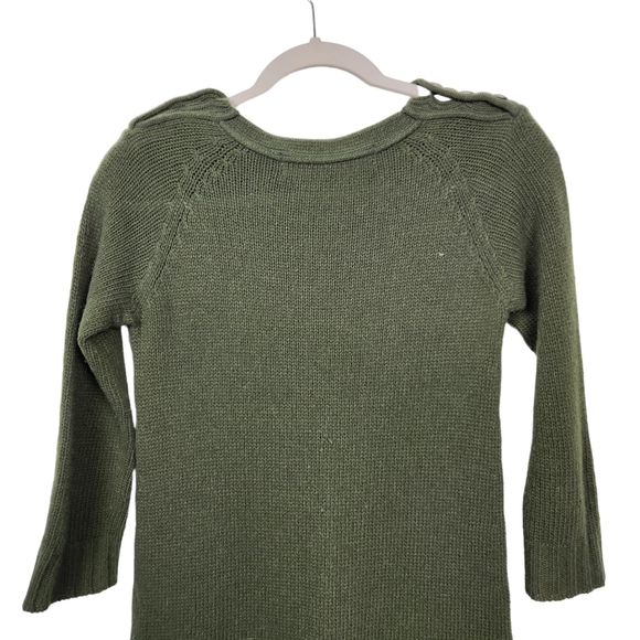 Zara Knit Olive Green Wool Blend Sweater Dress Women's Size Small - Picture 6 of 9